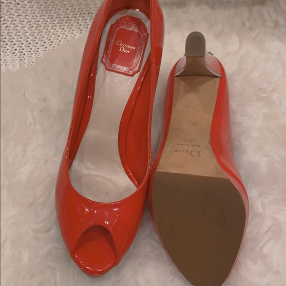 Dior Peep Toe Patent Heels - Picture 7 of 8